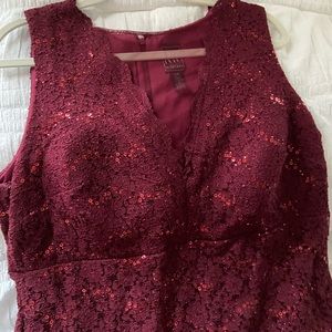 Burgundy/wine cocktail dress